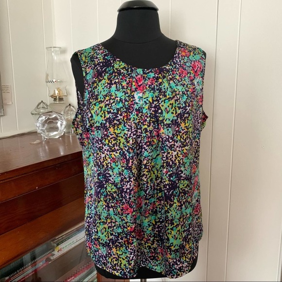 Notations Multicolor Abstract Tank Top-XL - Picture 1 of 5